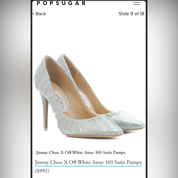 Jimmy Choo Off White Anne Heels- light blue/transparent - Picture 7 of 9